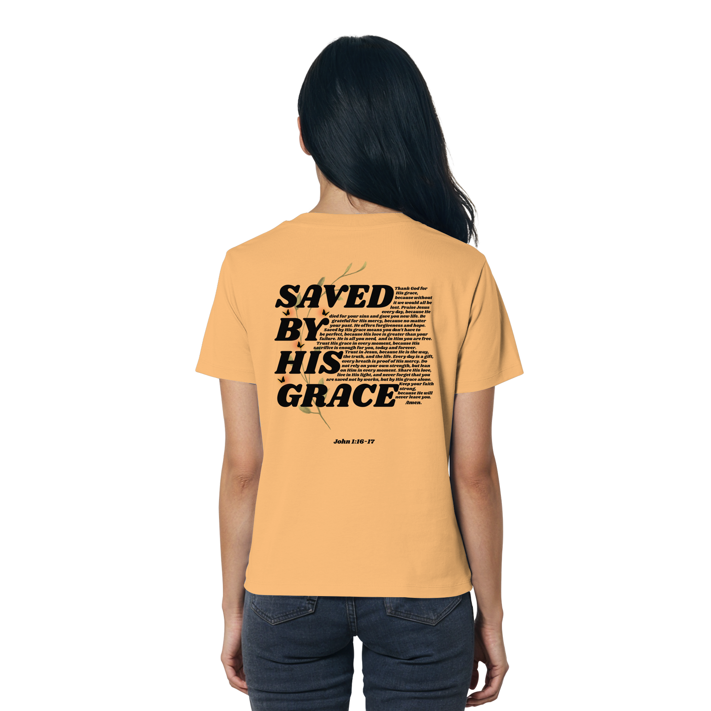 SAVED BY HIS GRACE - ORGANIC FRAUEN SHIRT
